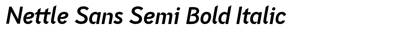 Nettle Sans Semi Bold Italic image